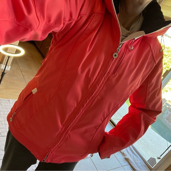 Nils Ski Snowboard Winter Jacket Womens 8 Coral Powder Skirt Removable Hood Zip - Picture 11 of 16